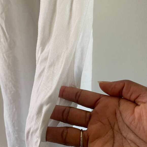 Reformation Thelma white linen Midi Summer Sun Dress 4 - Picture 6 of 10